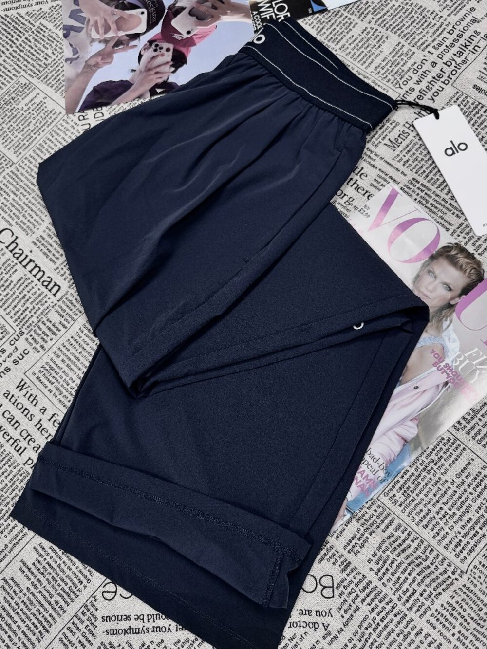NWT ALO Yoga Straight-leg Pants Navy Blue (Regular) 30-inches 💙 Suit Up Trouser - Picture 5 of 9